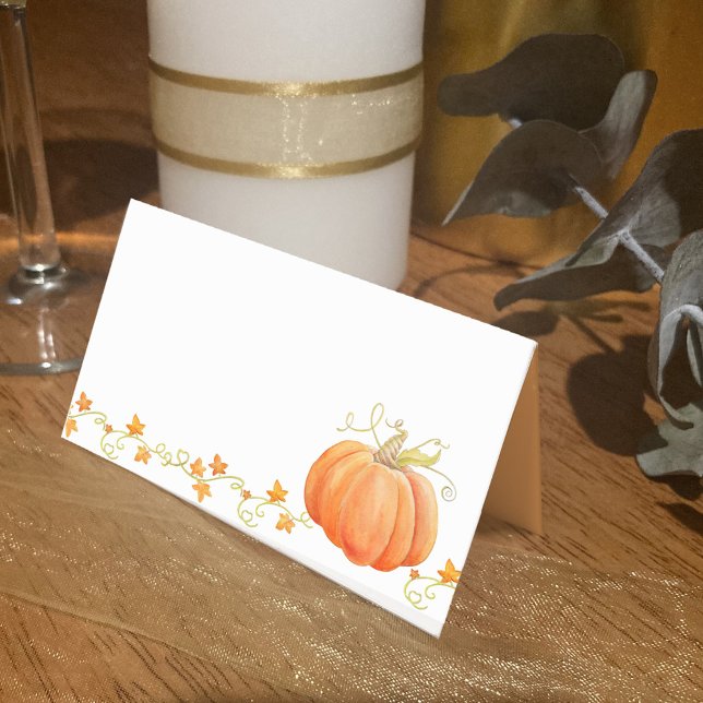 Pumpkin watercolor fall place cards (Creator Uploaded)