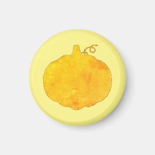 Pumpkin Watercolor Painting Magnet