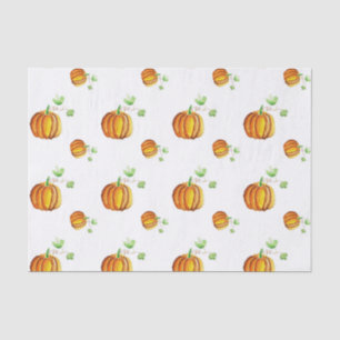 Pumpkin wattercolor pattern tissue paper