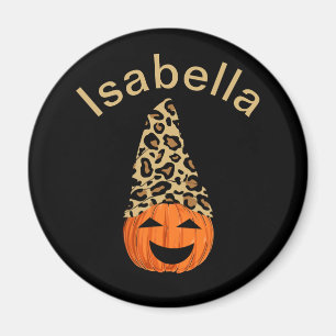 Pumpkin Wearing A Leopard Hat Magnet