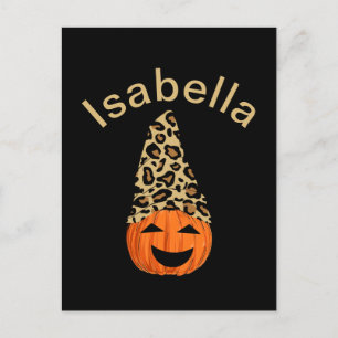 Pumpkin Wearing A Leopard Hat Postcard