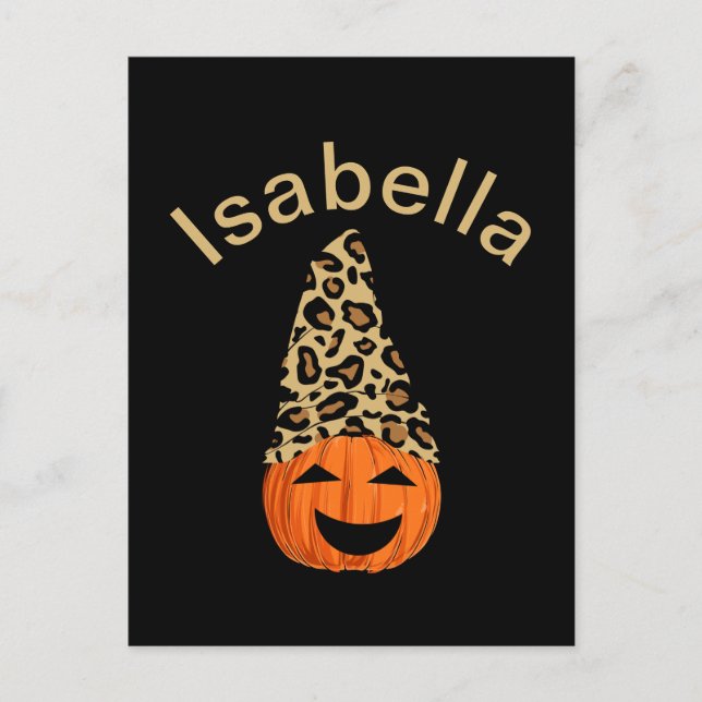 Pumpkin Wearing A Leopard Hat Postcard (Front)