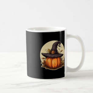 Pumpkin Wearing Witch Hat Costume Halloween Coffee Mug