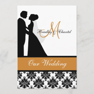 Pumpkin Wedding Couple Wedding Invitation