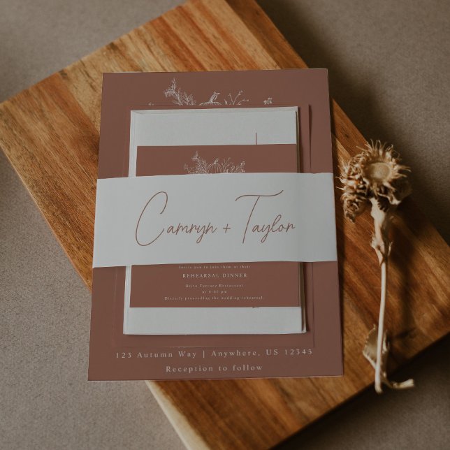 Pumpkin Wedding Invitation Belly Band (Creator Uploaded)