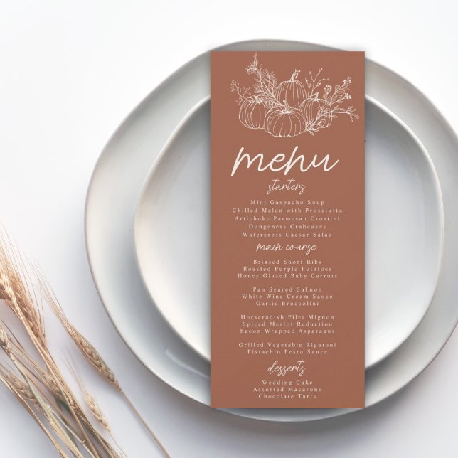 Pumpkin Wedding Menu (Creator Uploaded)