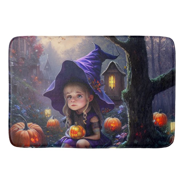 pumpkin/whimsical/Halloween/cartoon Bath Mat (Front)