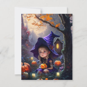 pumpkin/whimsical/Halloween/cartoon Card