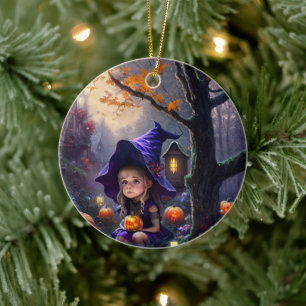 pumpkin/whimsical/Halloween/cartoon Ceramic Tree Decoration