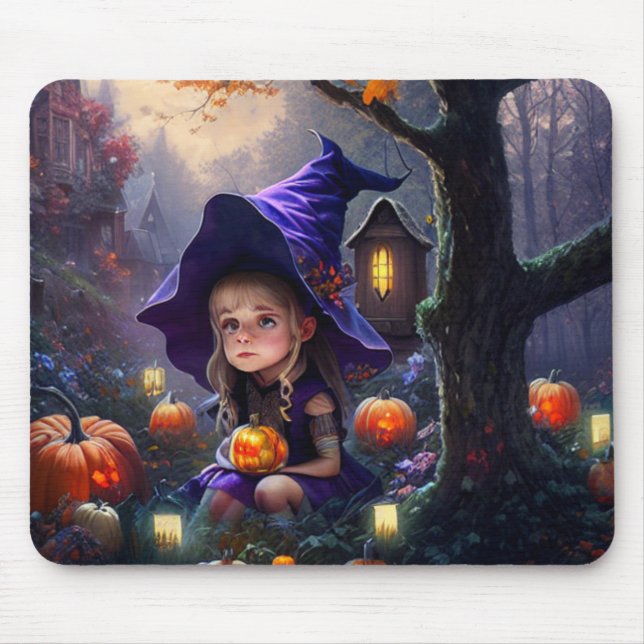 pumpkin/whimsical/Halloween/cartoon Mouse Mat (Front)