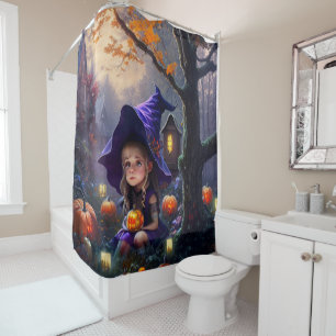 pumpkin/whimsical/Halloween/cartoon Shower Curtain