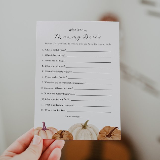 Pumpkin Who Knows Mummy Game Card (Creator Uploaded)