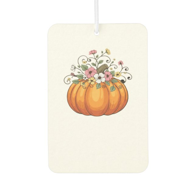 Pumpkin Wildflowers Fall Autumn Classic T-Shirt.pn Car Air Freshener (Front)