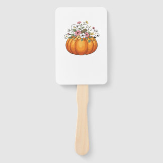 Pumpkin Wildflowers Fall Autumn Classic T-Shirt.pn Hand Fan