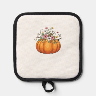Pumpkin Wildflowers Fall Autumn Classic T-Shirt.pn Pot Holder