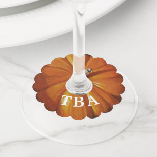 Pumpkin Wine Glass Tag
