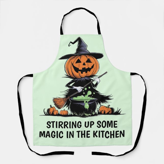 Pumpkin Witch Apron (Front)