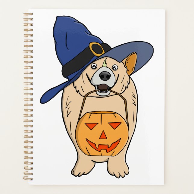 Pumpkin Witch Dog Planner (Front)
