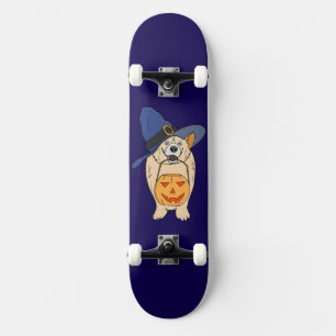 Pumpkin Witch Dog Skateboard