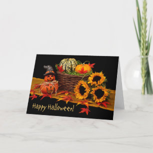 Pumpkin Witch Happy Halloween Greeting Card