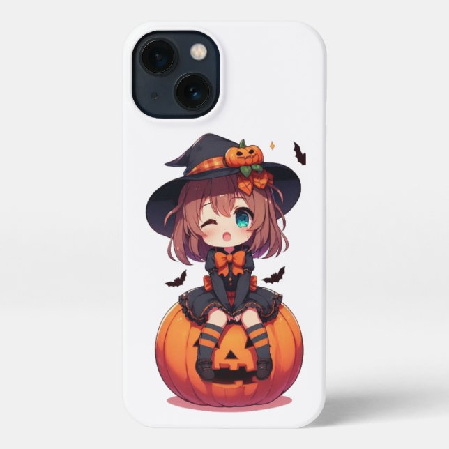 Pumpkin witch iPhone case (Back)