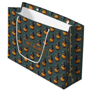 pumpkin witch large gift bag