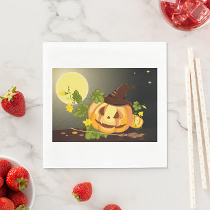 Pumpkin Witch Paper Napkins