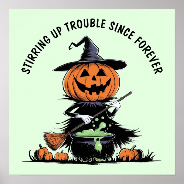 Pumpkin Witch Poster (Front)