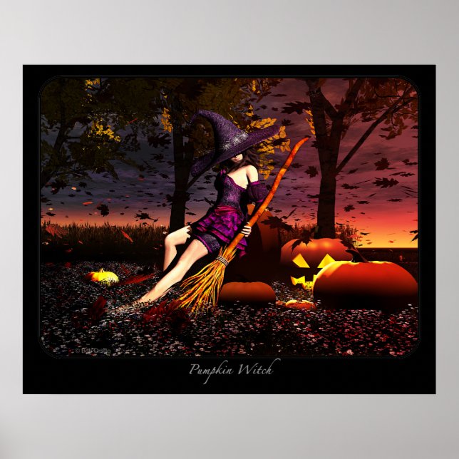 Pumpkin Witch Poster (Front)