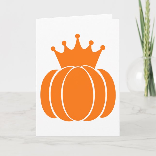 Pumpkin with Crown Card (Front)