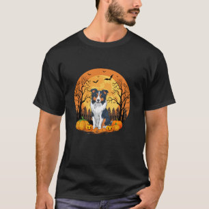 Pumpkin With Funny Halloween Costume Border Collie T-Shirt