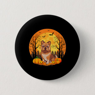 Pumpkin With Funny Halloween Costume Brussels 6 Cm Round Badge