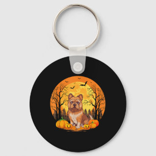 Pumpkin With Funny Halloween Costume Brussels Key Ring