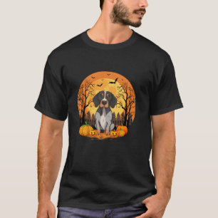 Pumpkin With Funny Halloween Costume English Point T-Shirt