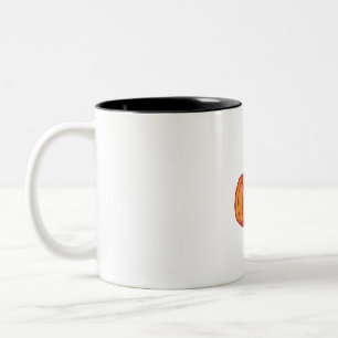 Pumpkin with Grey Bat  Two-Tone Coffee Mug