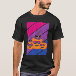 Pumpkin With Pride Halloween Bisexual Flag Lgbtq P T-Shirt