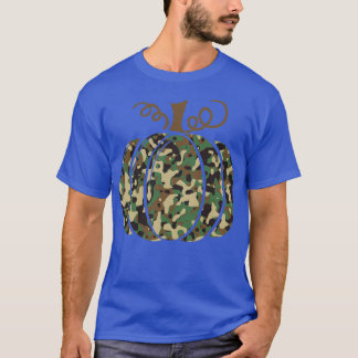 Pumpkin Woodland Camo Funny Pumpkin T-Shirt
