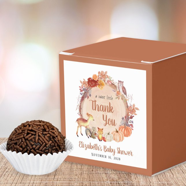 Pumpkin Woodland Terracotta Baby Shower Thank You Favour Box (Creator Uploaded)
