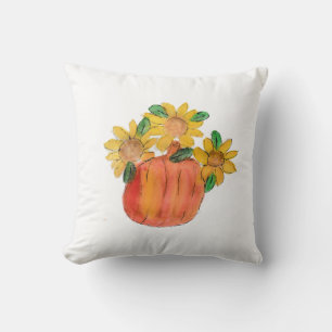 Pumpkin Yellow Sunflowers  Cushion