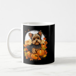 Pumpkin Yorkie Dog Halloween Thanksgiving Coffee Mug