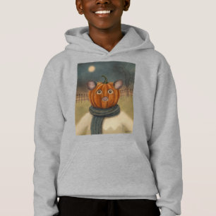 Pumpkinhead Mouse Kids Pull-over Hoodie