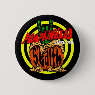Pumpkinhead Zombie Rock Button