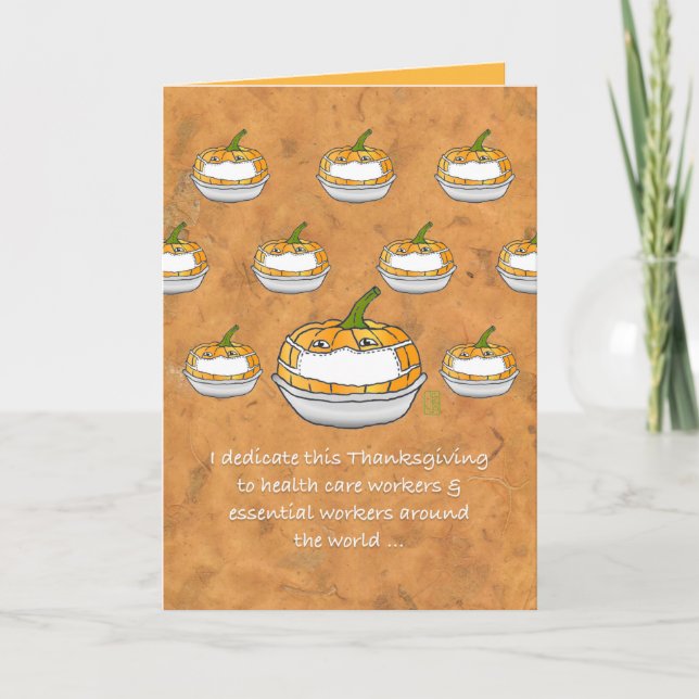 PumpkinPatch Masked Healthcare fromMe Thanksgiving Card (Front)