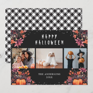 Pumpkins 3 Photo Happy Halloween Cards