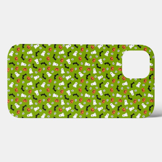 pumpkins and bats green theme Case-Mate iPhone case (Back (Horizontal))