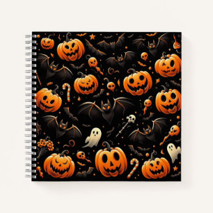 Pumpkins and bats notebook