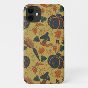 Pumpkins and carrots seamless pattern iPhone 11 case