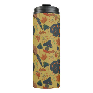 Pumpkins and carrots seamless pattern thermal tumbler
