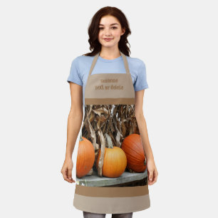 Pumpkins And Cornstalks Country Fall Personalised Apron