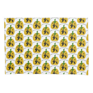 Pumpkins and ghosts pillowcase